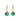 Green Crystal Drop Earrings