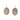 Oval Cameo Flower Earrings - Yellow Gold